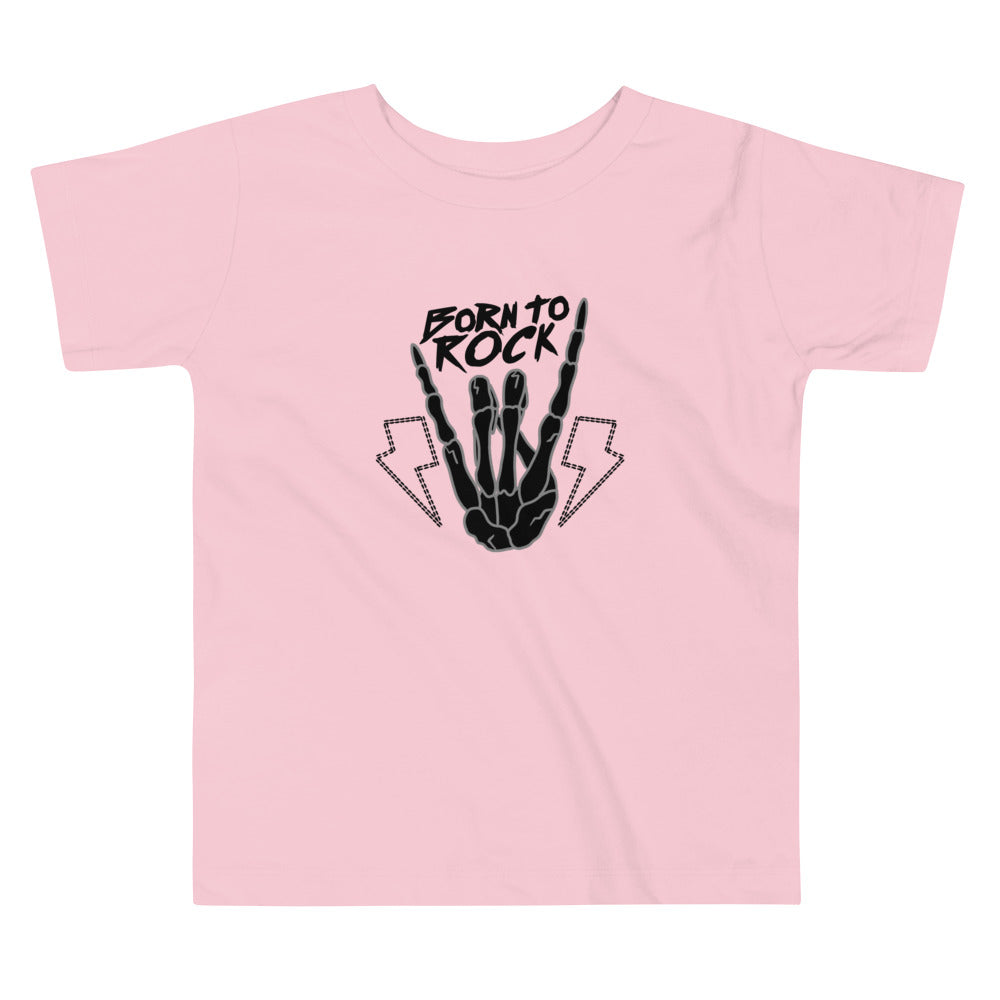 Born to Rock Tee - White/Pink