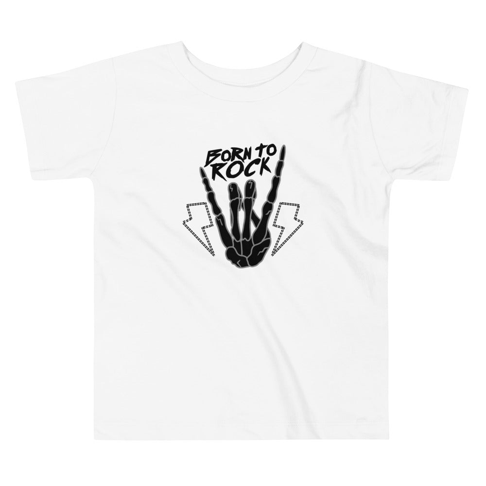 Born to Rock Tee - White/Pink